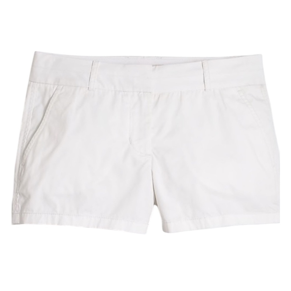 J. Crew White 3” Chino Shorts